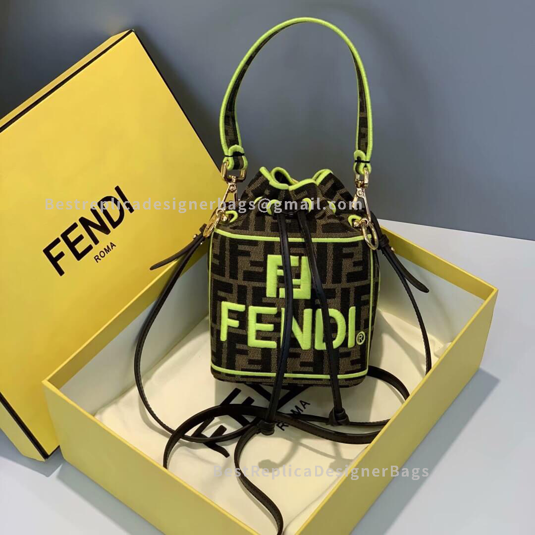 Fendi Mon Tresor Yellow Jacquard  Bag 659
